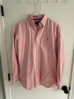Ralph Lauren Men's Light Pink Button-Down Oxford Shirt